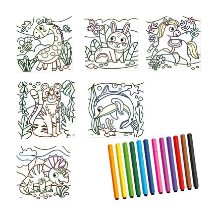 SES Creative Knutselpakket Kleuren Op Nummer Driehoed Grip Stiften koop je bij Babywinkel