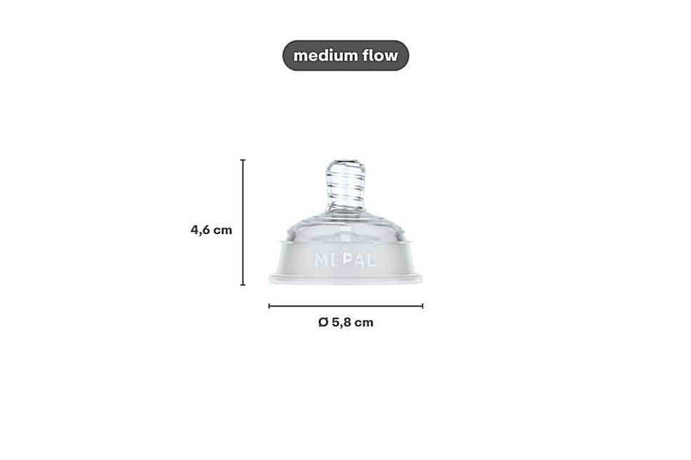 Set flesspeen Mepal Mio 2 - delig medium flow - transparant koop je bij Babywinkel