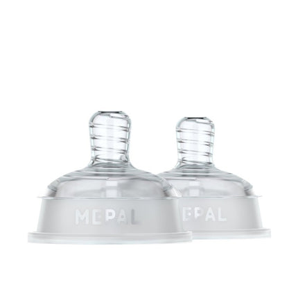 Set flesspeen Mepal Mio 2 - delig medium flow - transparant koop je bij Babywinkel