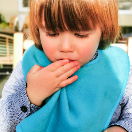 Silly Billyz Slabbetje Fleece Large Dusty Blue koop je bij Babywinkel