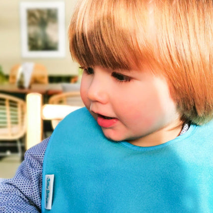 Silly Billyz Slabbetje Fleece Large Dusty Blue koop je bij Babywinkel