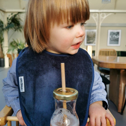 Silly Billyz Slabbetje Fleece Large Grey koop je bij Babywinkel