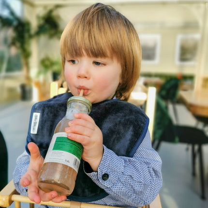 Silly Billyz Slabbetje Fleece Large Grey koop je bij Babywinkel