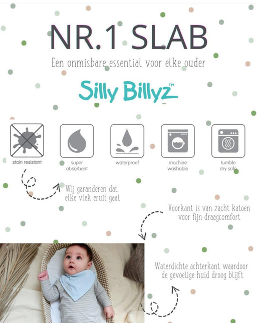 Silly Billyz Slabbetje Pocket Antraciet koop je bij Babywinkel