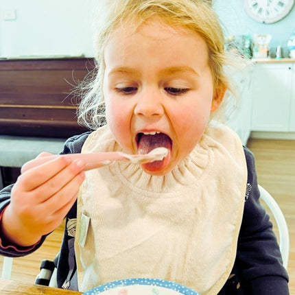 Silly Billyz Slabbetje Large White Sand koop je bij Babywinkel