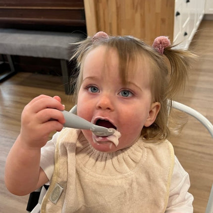 Silly Billyz Slabbetje Large White Sand koop je bij Babywinkel