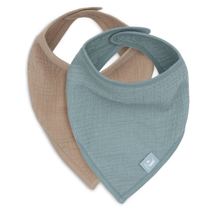 Jollein Slabbetje Sea Green/Biscuit - 2 Stuks koop je bij Babywinkel