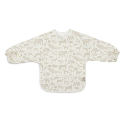 Jollein Slabbetje Waterproof Met Lange Mouwen Animals Olive Green koop je bij Babywinkel