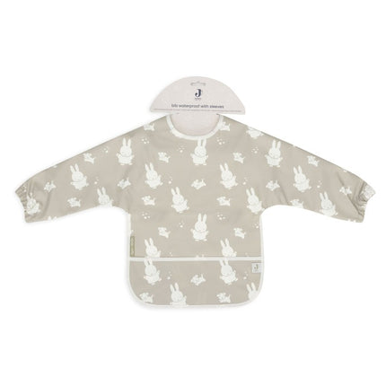 Jollein Slabbetje Waterproof Met Mouw Miffy & Snuffy Olive Green koop je bij Babywinkel