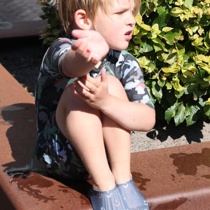 Slipstop Waterschoentjes Smiley Grey Boys koop je bij Babywinkel