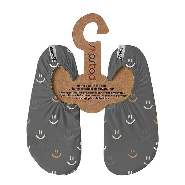Slipstop Waterschoentjes Smiley Grey Boys koop je bij Babywinkel