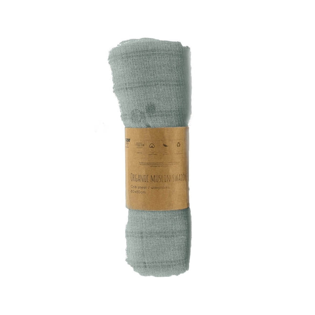Snoozebaby Hydrofiele Doek Wieg Smokey Green 80x80cm koop je bij Babywinkel
