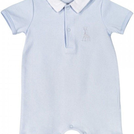Sophie de Giraf Baby Jumpsuit 1 - Delig Pakje Kraagje Blauw koop je bij Babywinkel