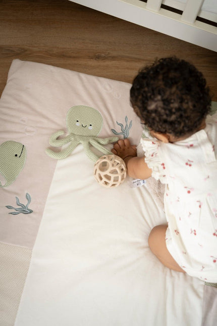 Speelbal oud roze/warm linen - 2 - pack koop je bij Babywinkel