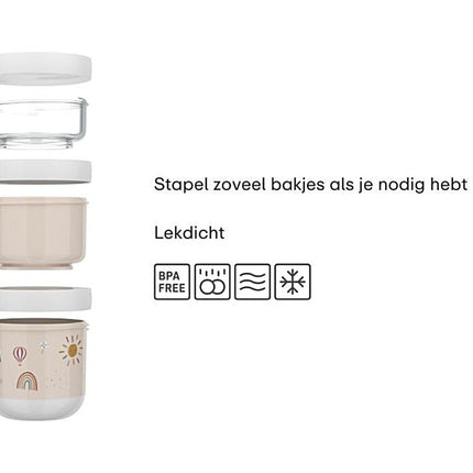 Mepal Opbergbakjes Mio Sunshine & Rainbow 3 - Delig koop je bij Babywinkel
