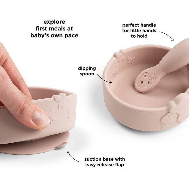 Stick&Stay learning meal set Sheepy Powder koop je bij Babywinkel