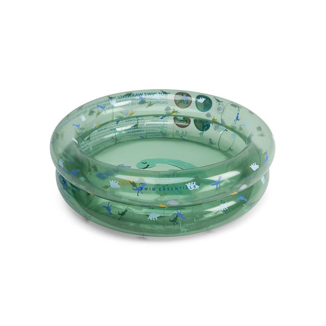 Swim Essentials Baby Zwembad Blauw/Groen Dino – Ø 60 cm koop je bij Babywinkel