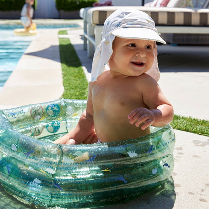 Swim Essentials Baby Zwembad Blauw/Groen Dino – Ø 60 cm koop je bij Babywinkel