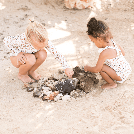 Swim Essentials Badpak Kind Panterprint Off White Kahki koop je bij Babywinkel