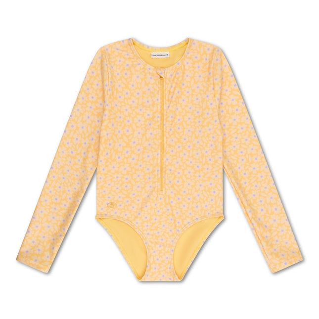 Swim Essentials Uv Zwempak Florish Yellow Rashguard koop je bij Babywinkel