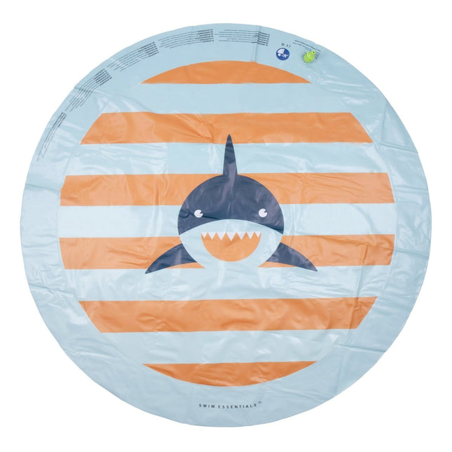 Swim Essentials Waterspeelmat Met Sproeiers Haai 1,5M koop je bij Babywinkel