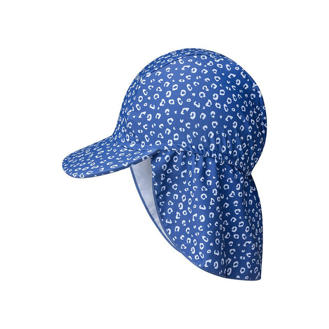 Swim Essentials Zonnehoedje Baby Uv Blue Leopard Neck Protection koop je bij Babywinkel