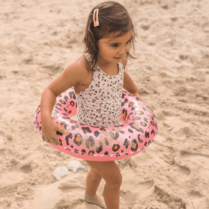Swim Essentials Zwemband Kind Luipaard Print Roze 55Cm koop je bij Babywinkel