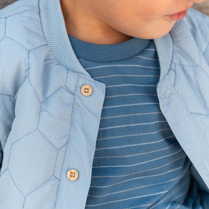 T-shirt korte mouw Indigo stripe koop je bij Babywinkel