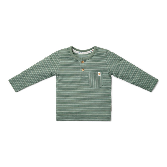 Little Dutch Baby Shirt Lange Mouw Forest Green Stripe koop je bij Babywinkel