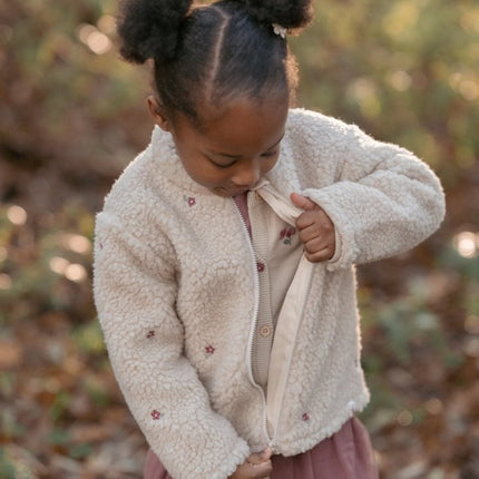 Little Dutch Baby Vestje Teddy Sand Bloemen koop je bij Babywinkel
