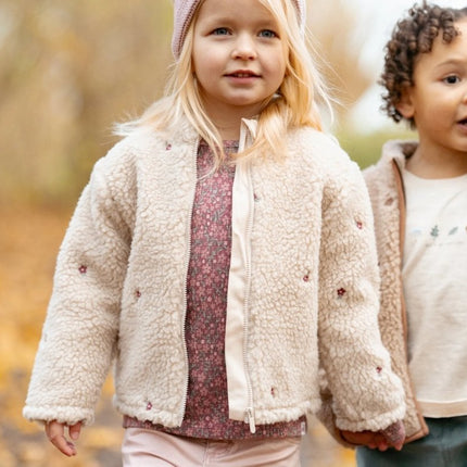 Little Dutch Baby Vestje Teddy Sand Bloemen koop je bij Babywinkel