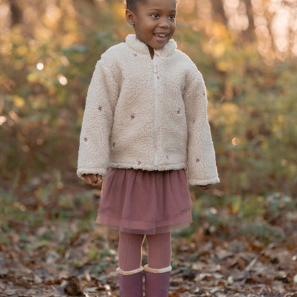Little Dutch Baby Vestje Teddy Sand Bloemen koop je bij Babywinkel