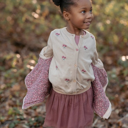 Little Dutch Baby Vestje Teddy Sand Bloemen koop je bij Babywinkel