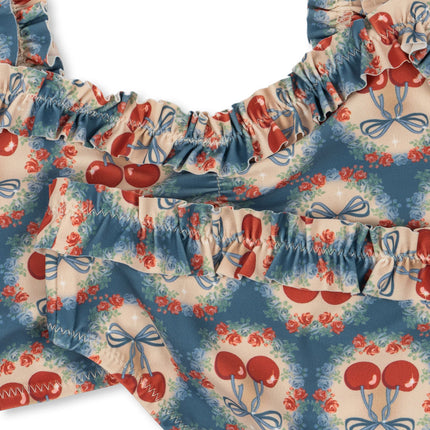 <tc>Konges Sløjd</tc> Bikini Kind Maya Grs Cherry Bow Blå