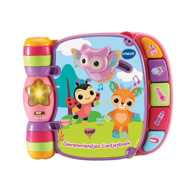 Vtech Baby Boekje Dierenvriendjes Liedjes Roze koop je bij Babywinkel