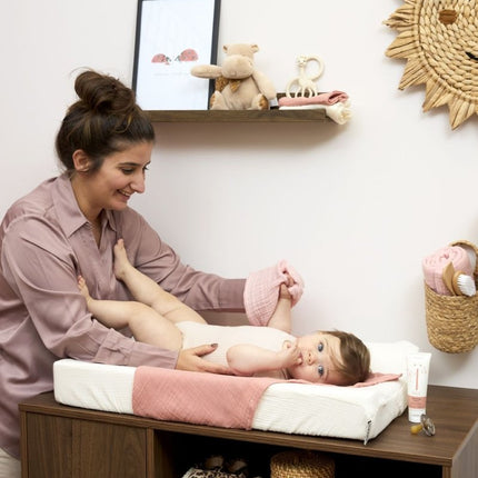 Meyco Washandje Soft Rose/Rose/Natural 20X17Cm 3St koop je bij Babywinkel