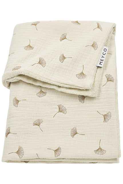 Meyco Wiegdeken Ginkgo Soft Sand 75X100Cm koop je bij Babywinkel