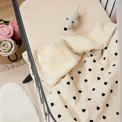 Meyco Wiegdeken Sweet Heart Soft Sand 75X100Cm koop je bij Babywinkel