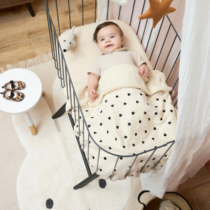 Meyco Wiegdeken Sweet Heart Soft Sand 75X100Cm koop je bij Babywinkel